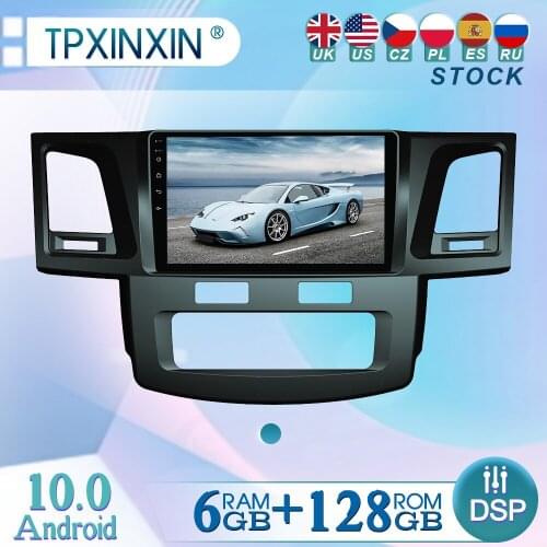 For Toyota Fortuner 07-15 Automatic Android 10 Radio Player Car GPS Navigation Head Unit Car Radio with Screen WIFI DSP CARPLAY