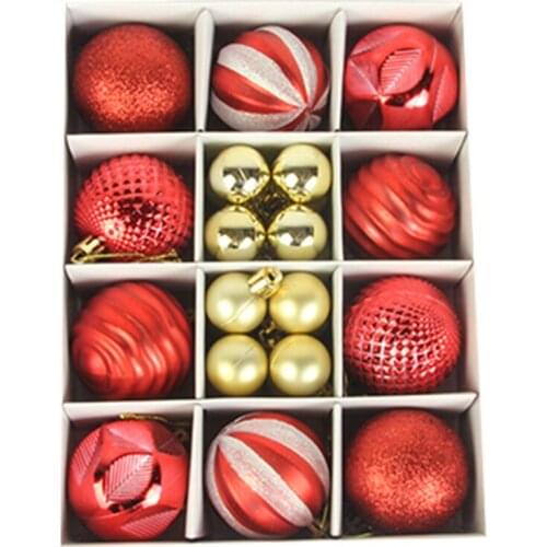 Bolus Xmas Tree Ball Bauble Ornament Festival New Year Gift Baubles Sphere PVC With A White Box Home Multicolor Set Pendant