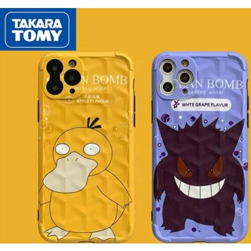 TAKARA TOMY Pokemon Psyduck Phone Case Is Suitable for IPhone 6S/7/8P/X/XR/XS/XSMAX/11/12Pro/12min Phone Couple Case Cover