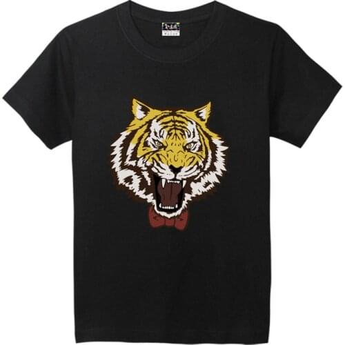 [Stock] Anime Yuri on Ice Yuri Plisetsky Cosplay T-shirt Black Tiger Cotton Summer Top Tee New