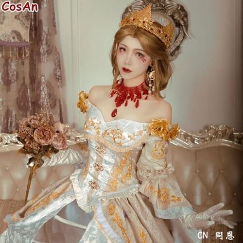 Hot Game Identity V Madame Red Cosplay Costume Blood Feast Marie Gorgeous Formal Dress Activity Party Role Play Clothing S-3XL