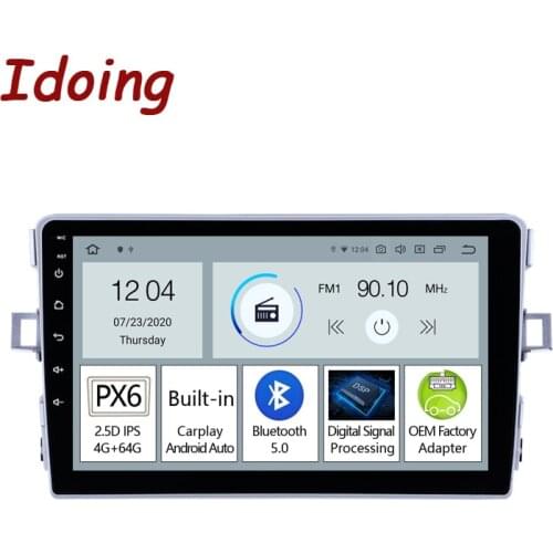 Idoing 9"PX6 Androidauto Carplay Car Stereo Radio Player For Toyota Verso R20 2009-2018 GPS Navigation Head Unit Plug And Play