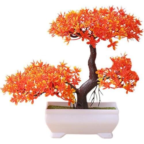 Artificial Chamaecyparis Pisifera Shape Plant Bonsai for Home Dinning Table Ornament