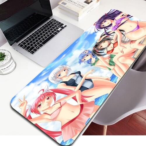 MRGLZY Sunny Beach Sexy Girl Anime Mouse Pad Laptop Gaming Accessories MusePad Gamer Keyboard Carpet Desktop Large Mousepad xxL