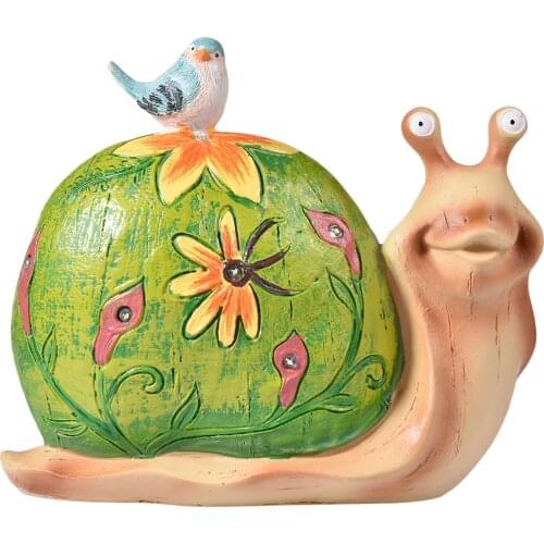 Creative Bird And Snail Resin Crafts Outdoor Solar Garden Night Light Simulation Animal Sculpture Gardening Decoration Ornaments