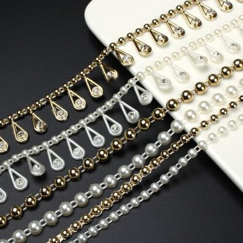 Crystal Rhinestone Chain Tape Rhinestones Plating Resin Crystal Craft Sewing Accessories For Clothes Diy Decoration For Bags