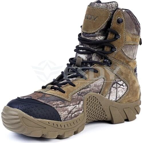 Spring Outdoor Camping Trekking Camouflage Hiking Shoes Male Non-slip Waterproof Army Boots Tactical Hunting Desert Sneakers Men