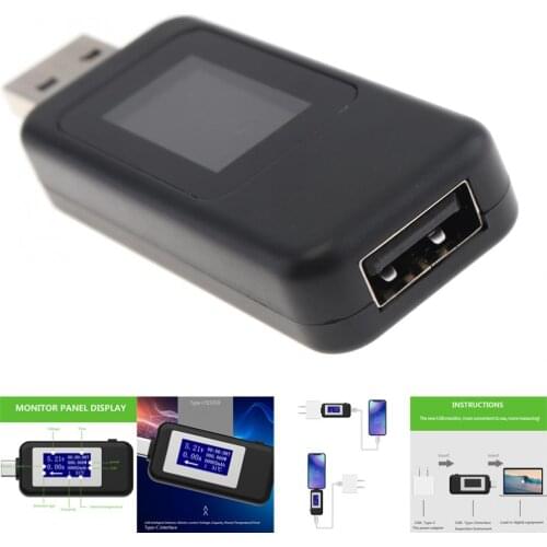 KWS-MX18 10 in1 LCD Digital Display USB Tester Voltage Current Tester Power Meter Timing Ammeter USB Charger Tester Detector