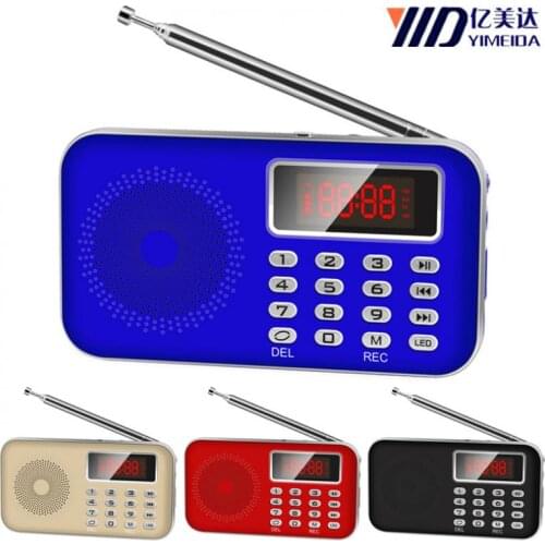 Subwoofer Y-619 Mini Portable Card Radio Built-In Speaker Support TF with Recording Function and AUX Input Hole for Elderly