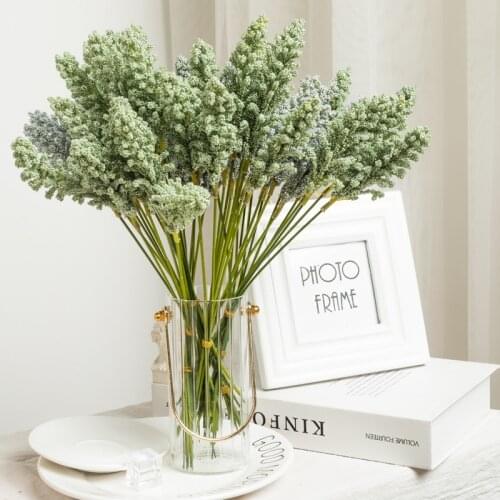 Foam Mini Wheat Ears 6pc Artificial Simulation Plants Place Dining Table Balcony Living Room Supplies Fake Decoration