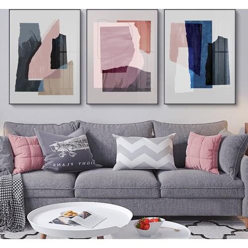 Minimalist abstract phantom overlay painting Posters and Prints unique colours wall Art Wall Pictures for Living Room Home Decor