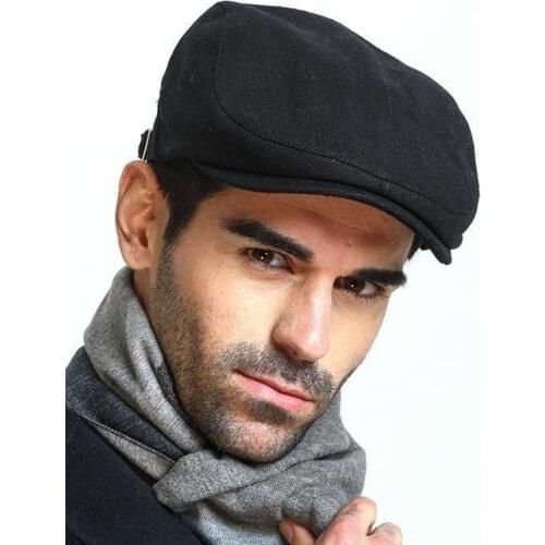 Male Plus Size Ivy Hat Big Head Man Spring Summer and Autumn Newsboy Cap Top Grade Linen Beret Caps M 55-59cm L 60-62cm