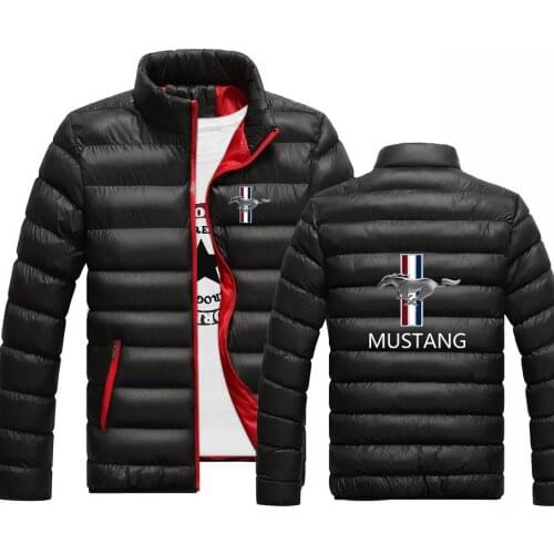 2021 Mustang Spring Autumn Popular Padded College Mens Zipper Jacket Warm Comfortable Print Hip Hop Coat Top
