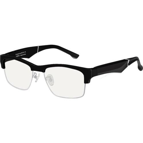 Anti-Blue Light Lens Bluetooth Glasses for Men Smart Headphone Glasses for Calling Music Compatible with Android and iOS