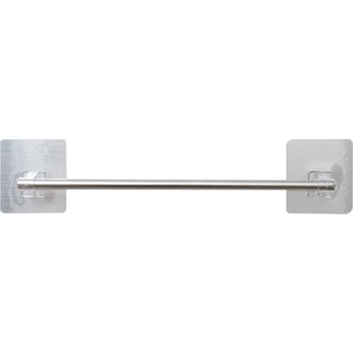 Stainless Steel Bath Towel Holder Wall Mounted Hanger Single Rod Towel Rack A5YD