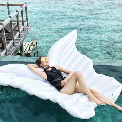 Oversized beautiful Angel Wings Inflatable Swimming ring Pool Float for Adult interesting Water Toys Summer Holiday Beach Party