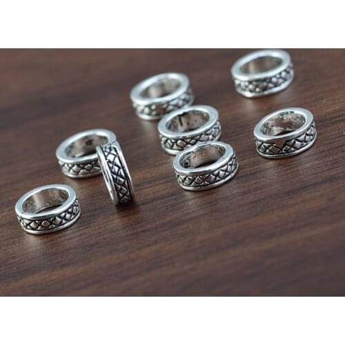 NEW! Vintage Style 925 Silver Spacers Sterling Silver Jewelry Beads Real Silver Tibetan Mala Spacers Jewelry Findings Beads