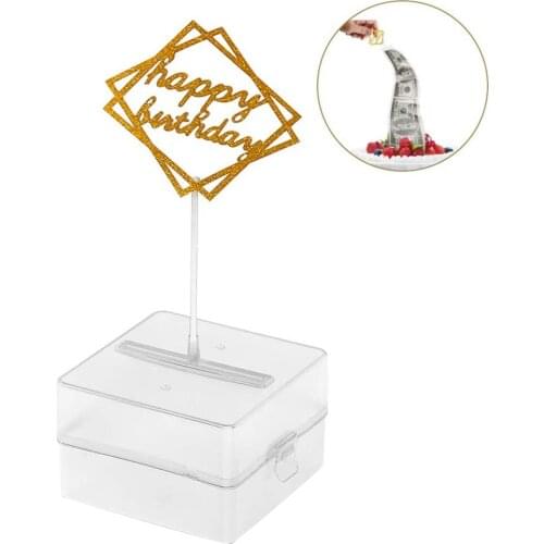 Newest Arrival Cake Money Pulling Box Reusable Creative Cake Making Mold Funny Surprise Birthday Cake Decoration