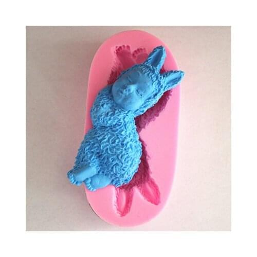New Guluote Cute Bunny Kids Silicone Chocolate Fondant Candy Mold DecorationDecoration ToolsFM200