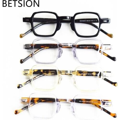 2020 New High Quality Vintage Square Men Small Eyeglasses Frame For Women Hand Made Optical Prescription Eyeglass