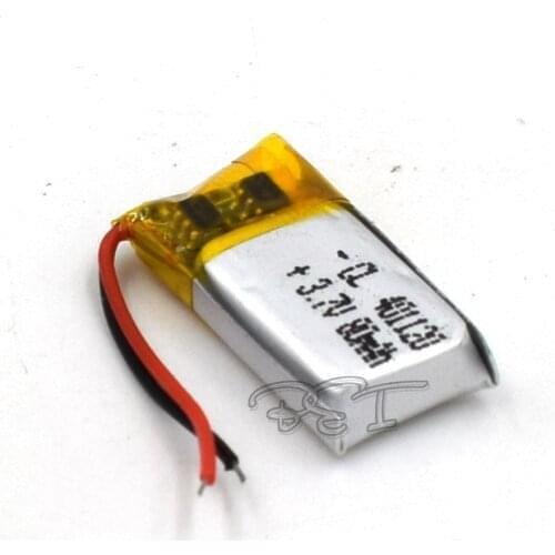 5Pcs 3.7V 80mAh Rechargeable Li-Polymer 401120 Li-ion Lithium Cell Battery For MP3 MP4 Game Player Mouse PSP Lampe speaker toys