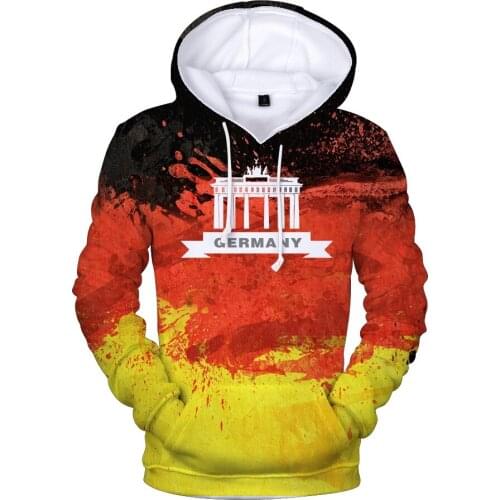 Popular 3D National Flag Print Portugal Canada Germany Russia Brazil USA Hoodie Sweatshirt Lovely Hoodies Men Women Fashion Coat