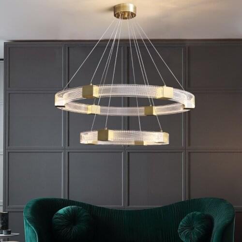 Postmodern copper living room chandelier designer home personality creative light luxury dining room bedroom study chandelier