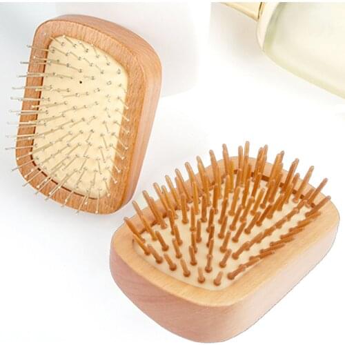 Beech Steel Needle Wooden Needle Air Cushion Comb Without Handle Comb Hair Airbag Massage Comb Hair Smoothing Detangling Hair