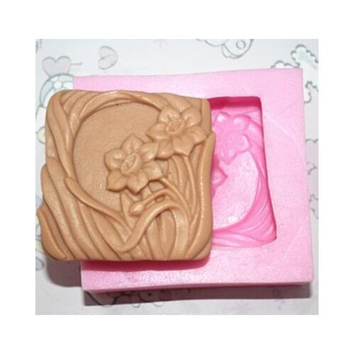 Silicone soap mold C266 orchid shape fondant cake chocolate clay mould wholesale mould tools