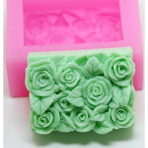 3D Rose Flowers Silicone Mold Soap Candle Molds for Wedding Gift
