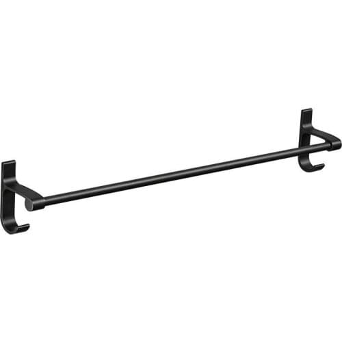 Bathroom Black Single pole Towel Rack Towel Hanger Over Door Bath Black Single pole Towel Holder Wall Hanging Towel Bar