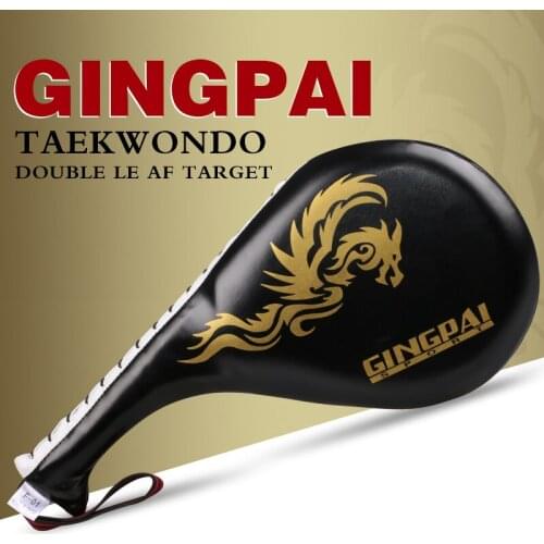 Adult Kids Black Red Blue Taekwondo Double Kick Pad Target PU Leather Karate Kickboxing MMA Training Professional hand Target