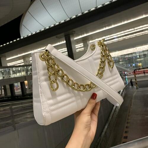 European and American High-end Ladies All-match Bag 2021 New Retro Fashion Thick Chain Shoulder Handbag Messenger Underarm Bag