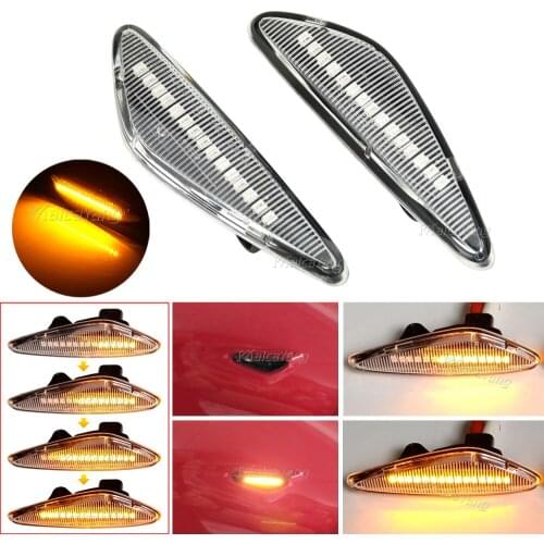2Pcs Dynamic LED Side Marker lamp turn signal light Indicator For Mazda Miata MX5 ND RX-8 6 Atenza GH 5 Premacy CW Fiat Spider