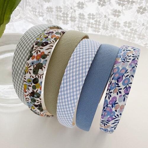 3pcs/set Mixed Vintage Floral Plaid Headbands Hair Hoops Womens Fashion Simple Hairbands Girls Sweet Headwear