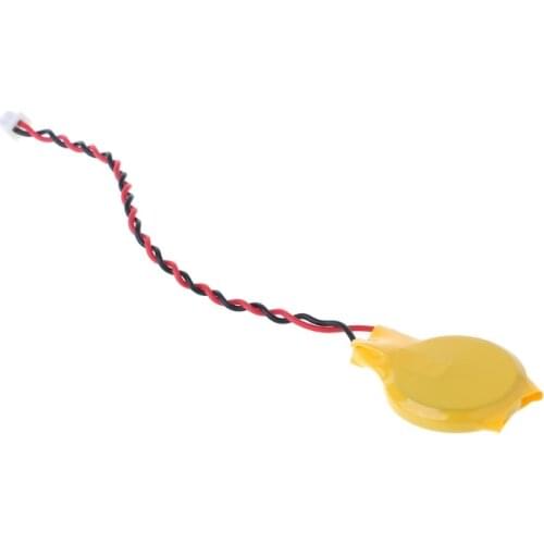 5pcs CR2032 2032 Battery Wire 2 pin Laptop Motherboard BIOS CMOS Battery With Wire Disassemble Battery With adhesive