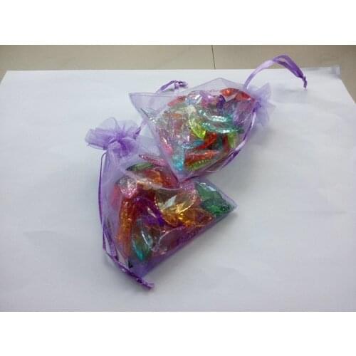500pcs 15*20 light Purple gift bags for jewelry/wedding/christmas/birthday Organza Bags with handles Packaging Yarn bag