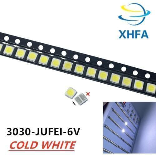 500pcs 3030 backlight high power LED dual chip 6V JUFEI AOT cool white PT30A66 TV dedicated Cool white PT30A66 TV