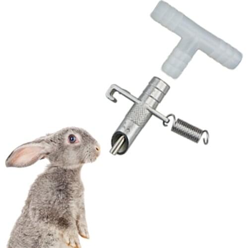 Automatic Nipple Drinker 5 Sets Rabbit Nipple Water Feeder Stainless Steel Bunny Waterer Rabbit Cage Accessories Farm Animals