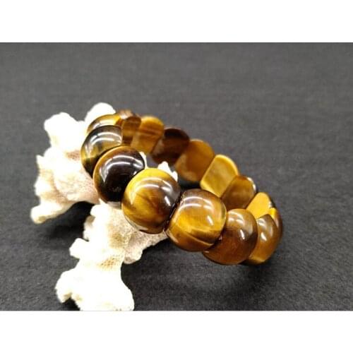 Tiger Eye Stone Bracelet single circle tiger eye stone mens and womens shape Bracelet birthday gift lucky Amulet