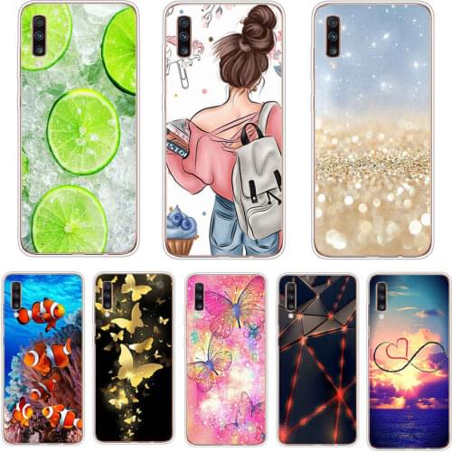 6.7" For Samsung Galaxy A70 A705 Case cartoon Soft TPU Phone Case For Samsung A70 2019 Bumper A 70 Coque