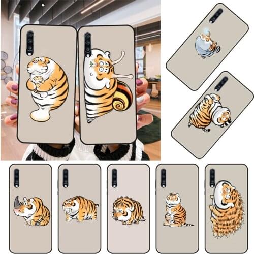 Phone Case For Samsung Galaxy A71 A51 A70 A50 A40 A30 A10 A20 E S Black Cover Coque Fashion Various Animals Tiger Skins