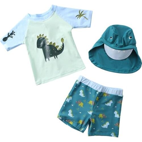 Childrens Swimwear Boys' Infant Split Swimwear Dinosaur Set Childrens Swimwear Swimwear XYY-53