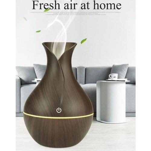 Essential Oil Diffuser USB Humidifier Office Led Room Fragrance Home Essentials With LED Vase Shape Color Option Aromatherapy