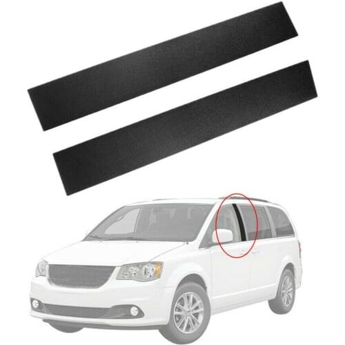 For Dodge Grand Caravan Pair Black Front B Pillar Post Moulding Cover Trim Caps 926-446 926-445 5020664AA 5020665AA