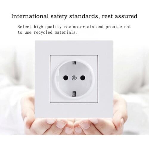 16A 250V Bedroom socket Plug EU Standard Electrical Outlet White Panel Wall Socket Wall Electric Sockets Outlet New style Panel
