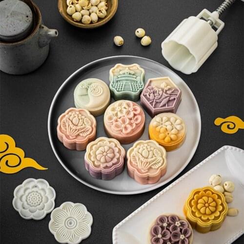 Moon cake mould moon cake mould printing tool household baking hand pressed cake grinding tool mung bean cake mould