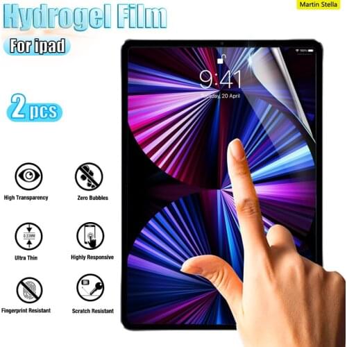 2pcs Hydrogel Film For Ipad Pro 11 12.9 10.2 10.5 2021 Screen Protector For Ipad Air Mini 5 4 2 3 8th 7th Gen 2020 2018 No Glass