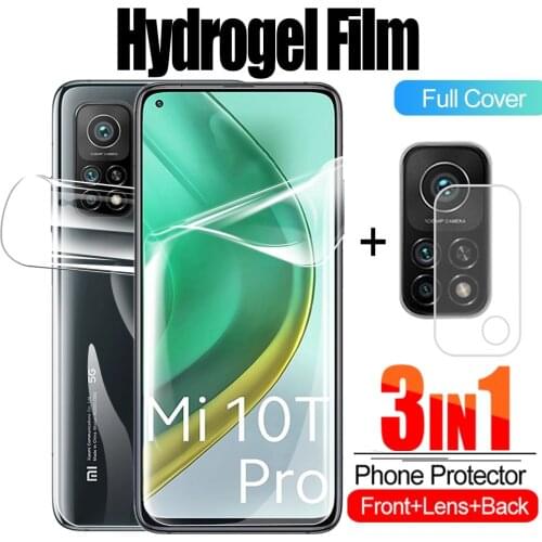 Front Back Hydrogel Film For Xiaomi Redmi Note 9Pro F3 Poco X3 M3 NFC Soft Film For Xiaomi Mi 10 10T 10Lite Pro 11 Camera Film