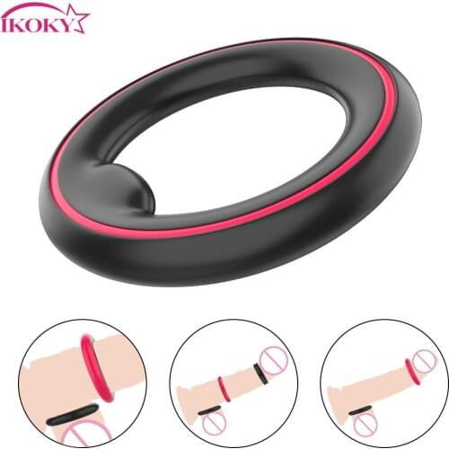 3 in 1 Penis Ring Extender Cock Ring Silicone Male Chastity Cage Device Sex Toys for Men Delay Ejaculation Male Enlargement